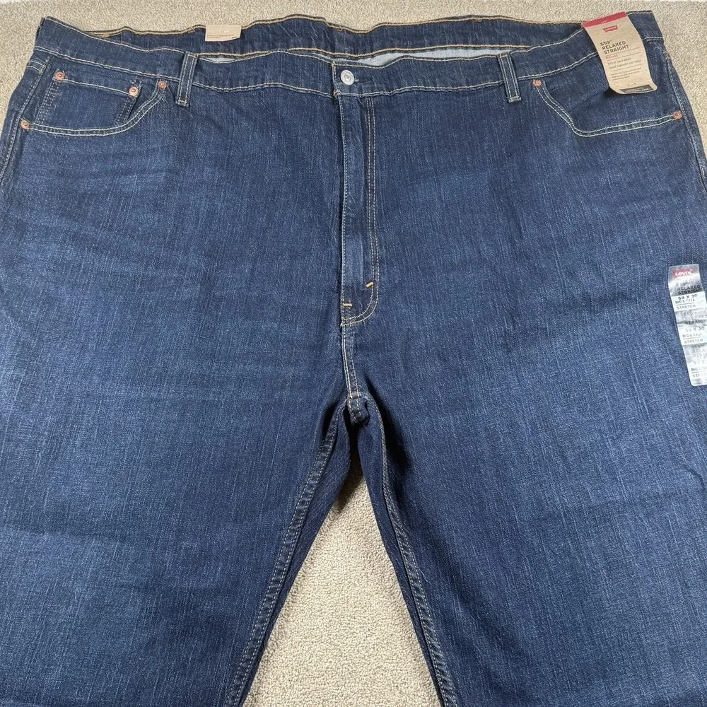 Levi's 559 58x30 Relaxed Straight Fit Jeans Blue Big & Tall Dark‎ Wash NWT